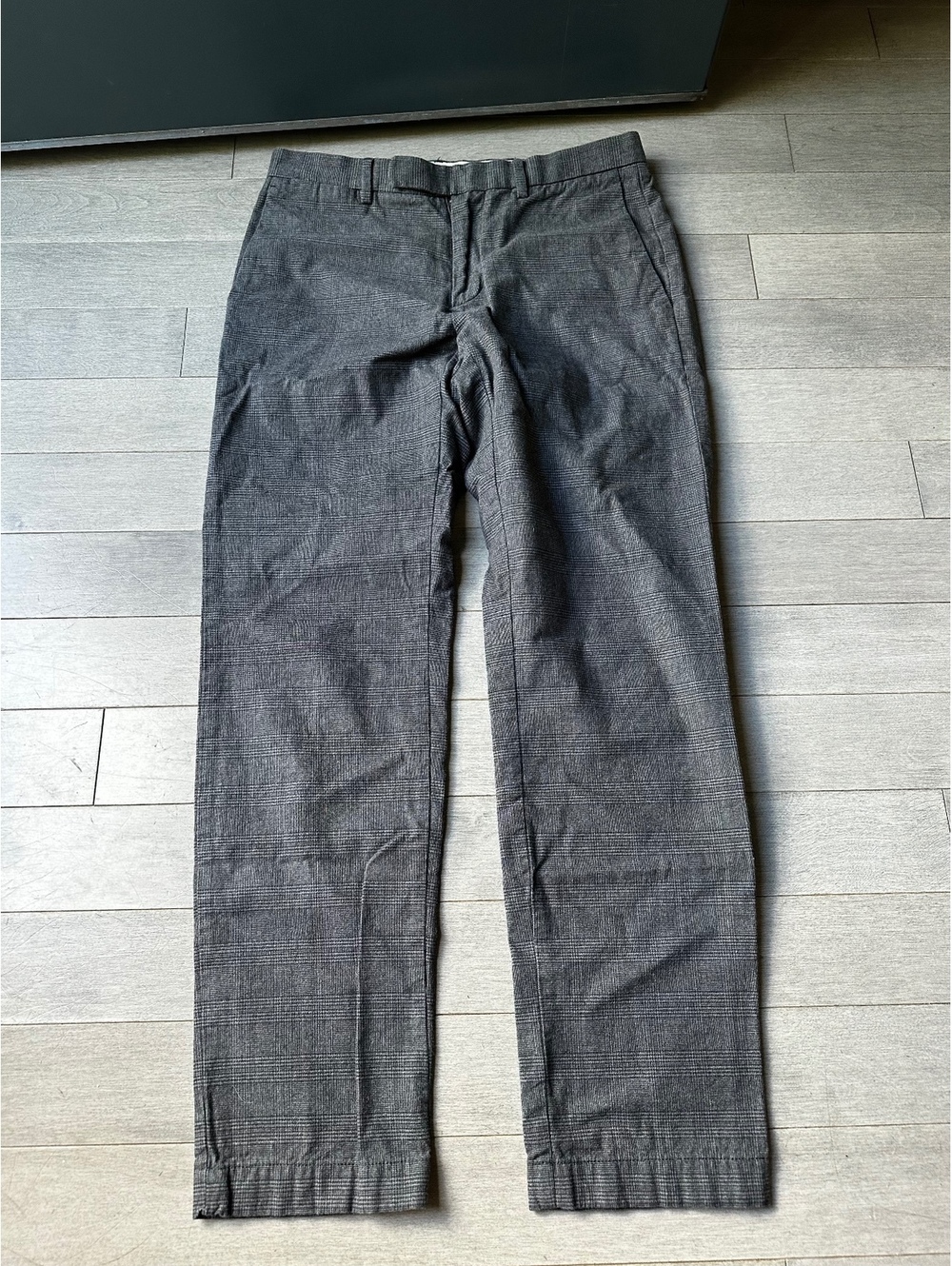 Mens Brooks Brothers Gray Plaid Formal Dress Office Business Pants W30/L30